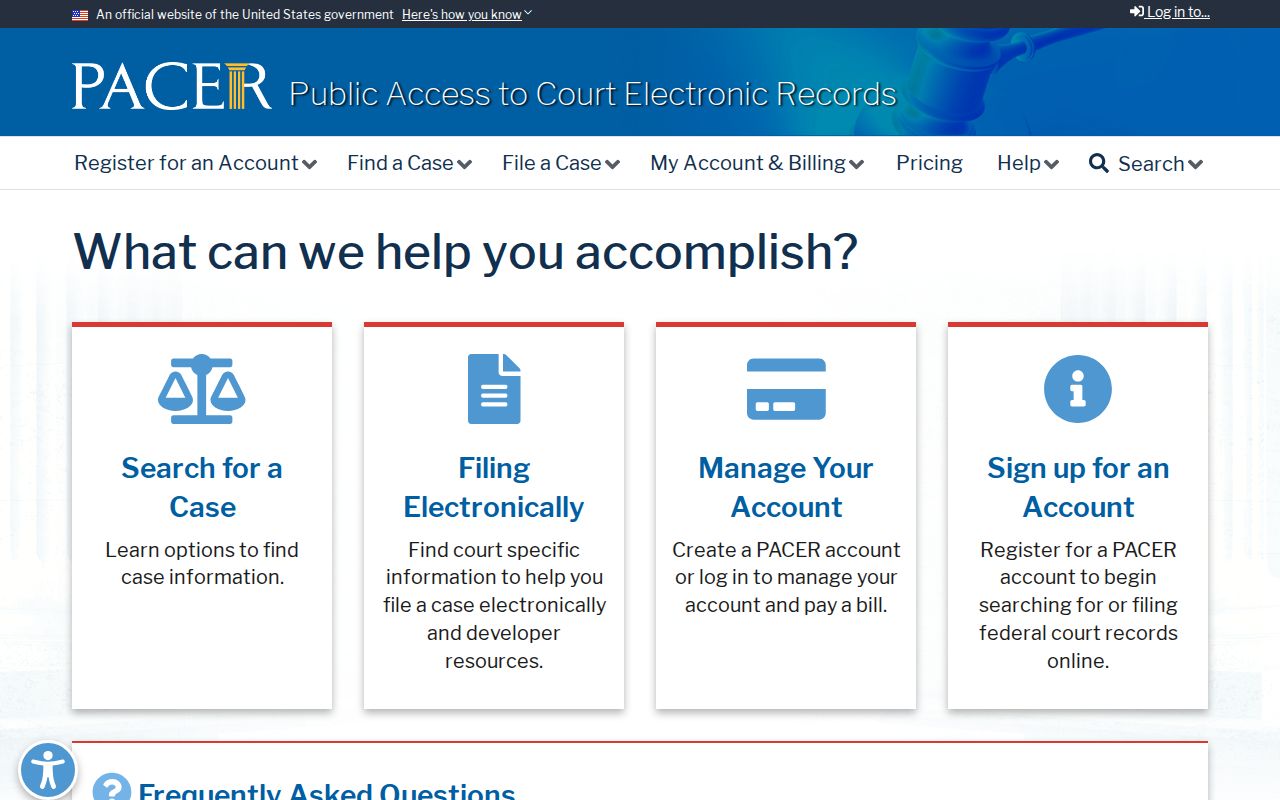 PACER search for federal criminal court cases affecting Benton County