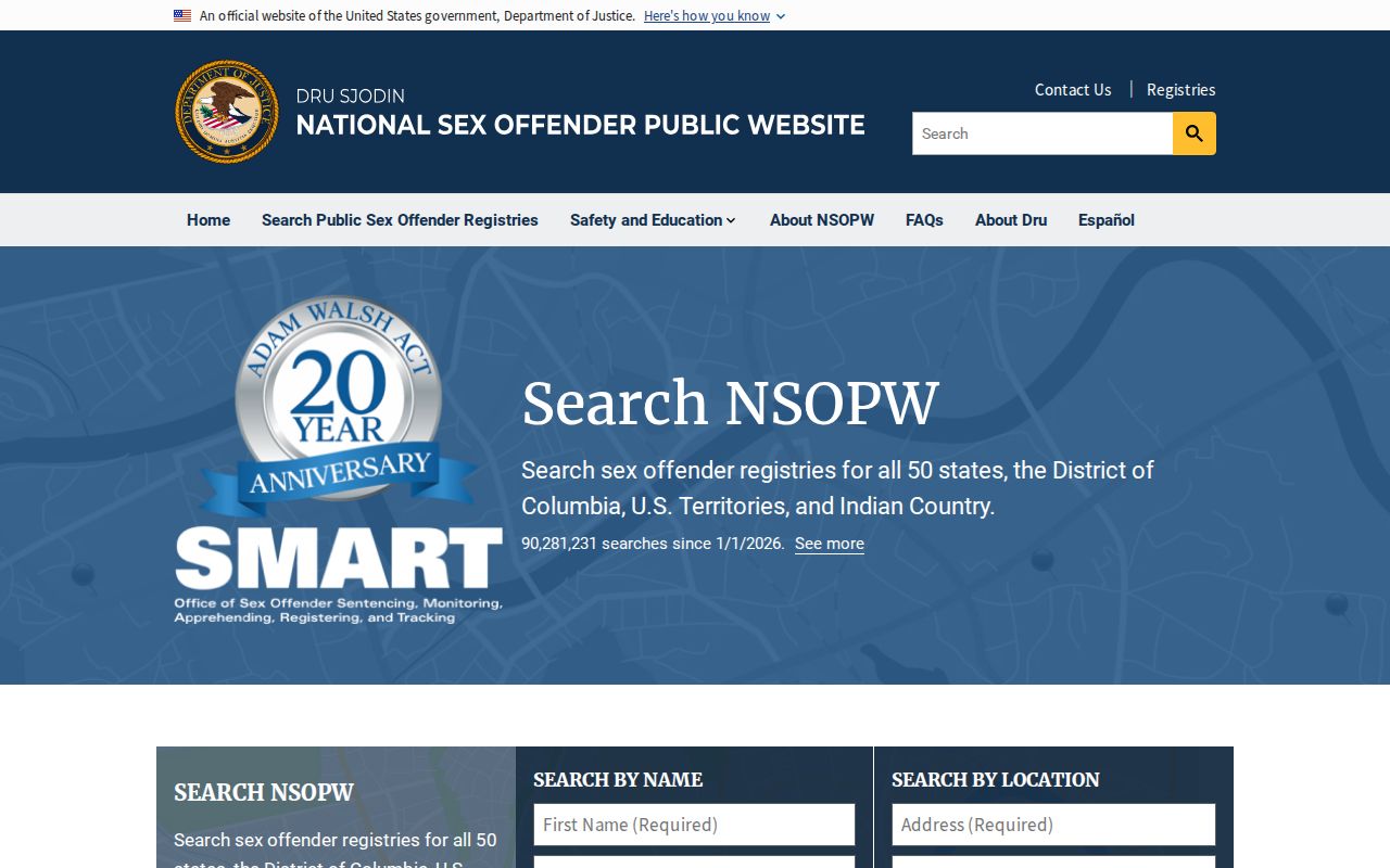Benton County sex offender check through the national public registry